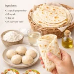 Weiche Tortilla Wraps für Shawarma Wraps zubereitet.