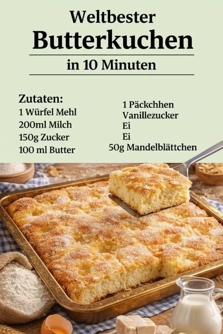 Weltbester Butterkuchen in einer eleganten Backform