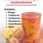 Frische Erdbeeren und Mango kombiniert in einem schmackhaften Gericht