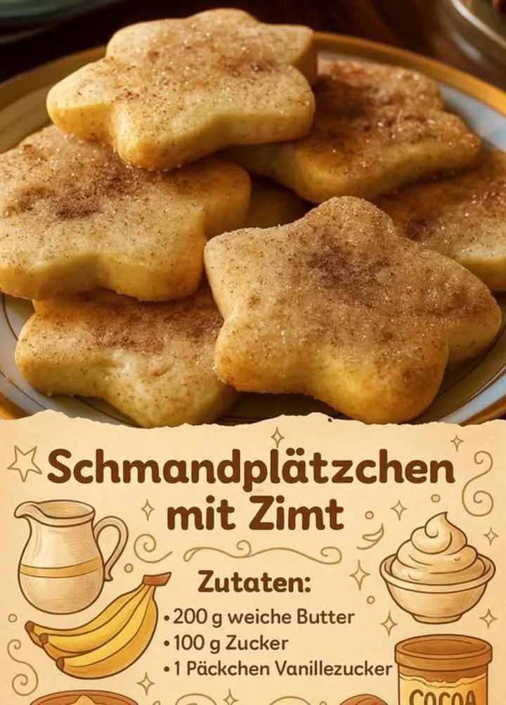 Zimtige Schmandplätzchen Rezept mit Schmand und Zimt