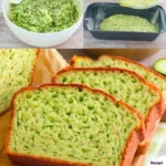 Frisches Zucchini-Käse-Brot auf einem Holzbrett serviert