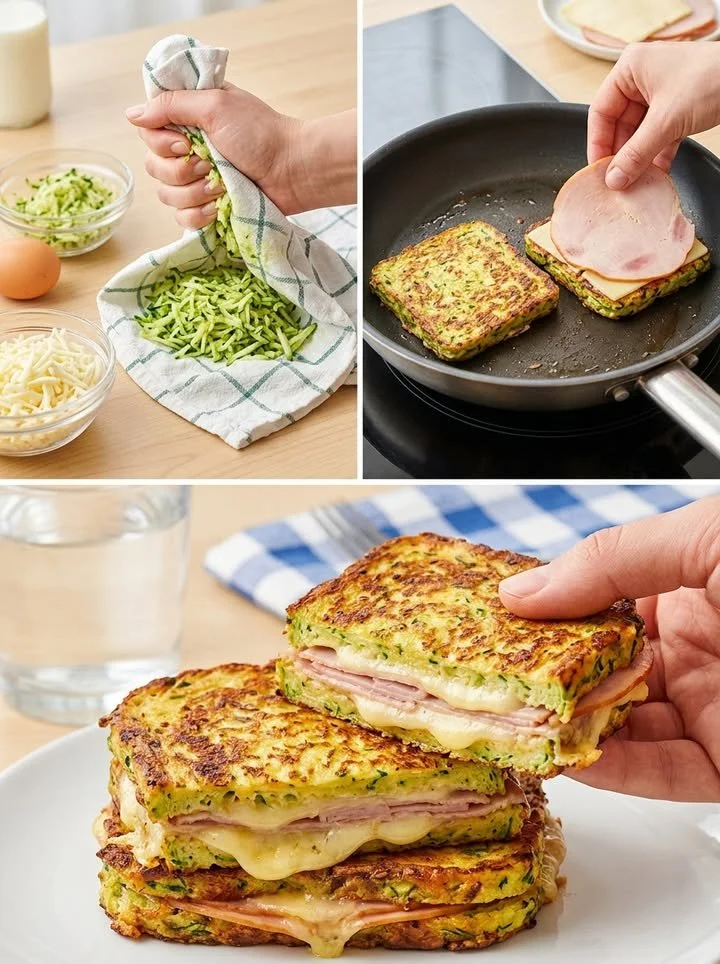 Zucchini-Käse-Toast - Ein köstlicher Snack mit Zucchini und schmelzendem Käse