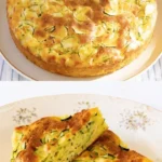 Zucchini-Käsekuchen mit frischem Zucchini und cremigem Käsebelag