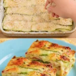Zucchini-Parmesan aus dem Ofen mit knuspriger Käseschicht
