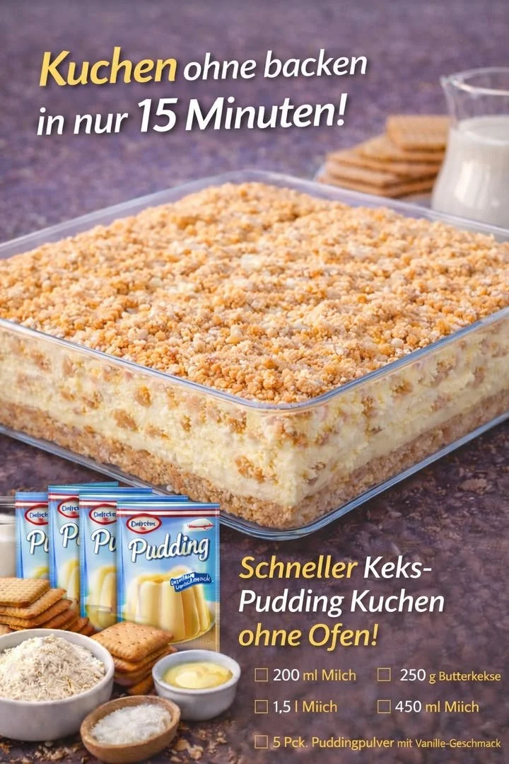 15 Minuten Kuchen ohne Backen mit frischen Zutaten und schöner Dekoration