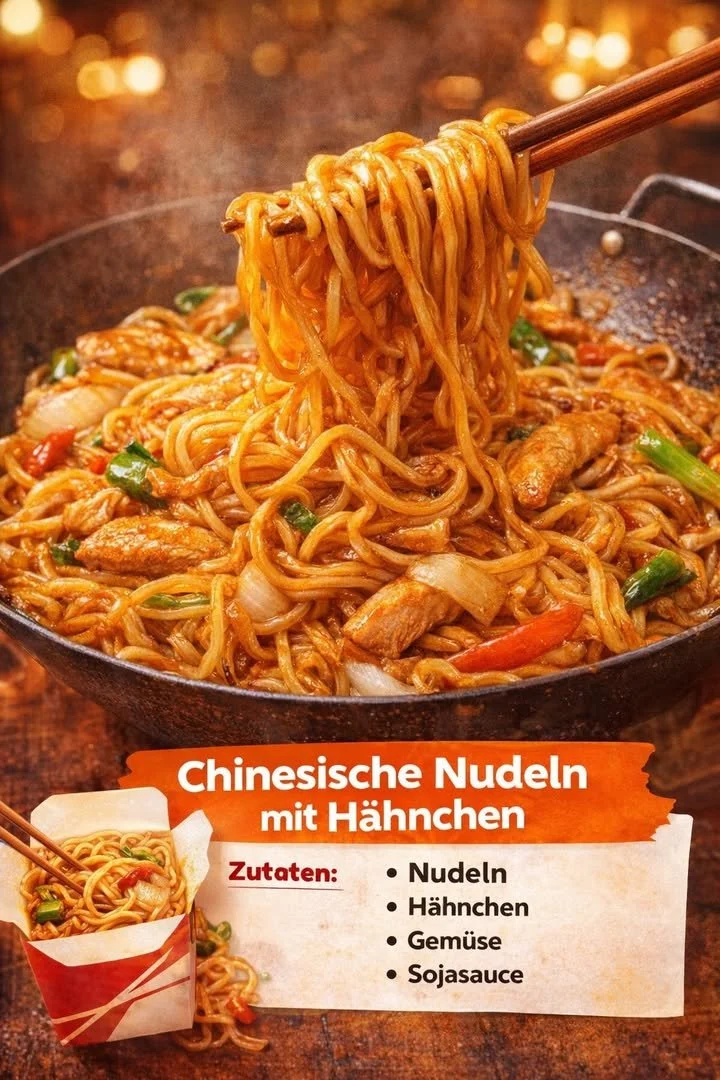 Leckeres asiatisches Essen, besser als vom Asia-Imbiss, frisch zubereitet.