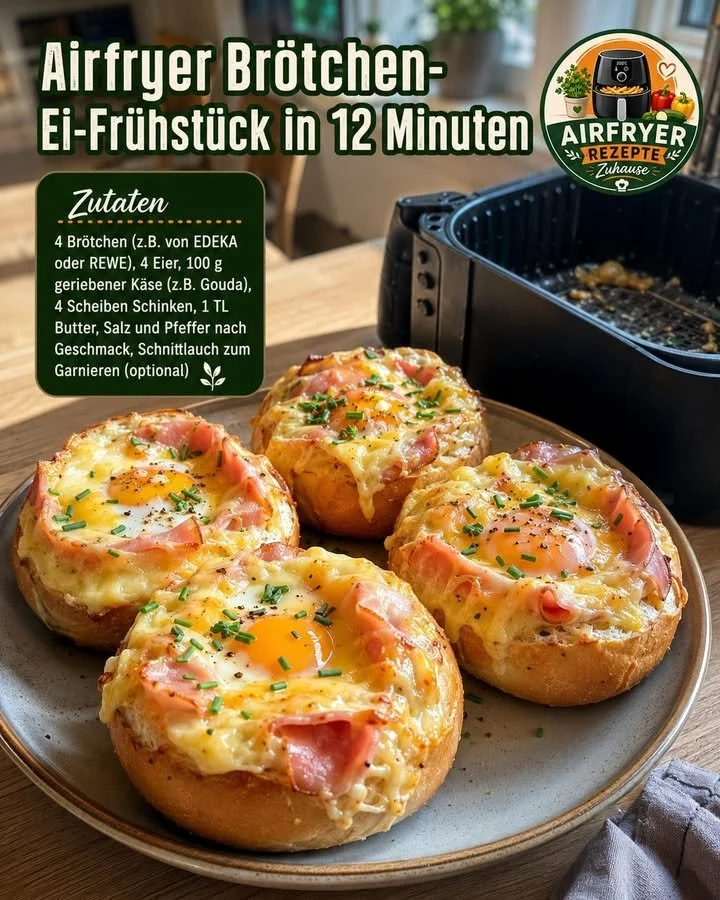 Leckere Brötchen mit Ei, ideal für Frühstück oder Snack