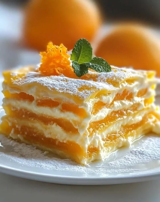 Cremige Orangen-Lasagne mit frischen Zutaten und aromatischer Soße