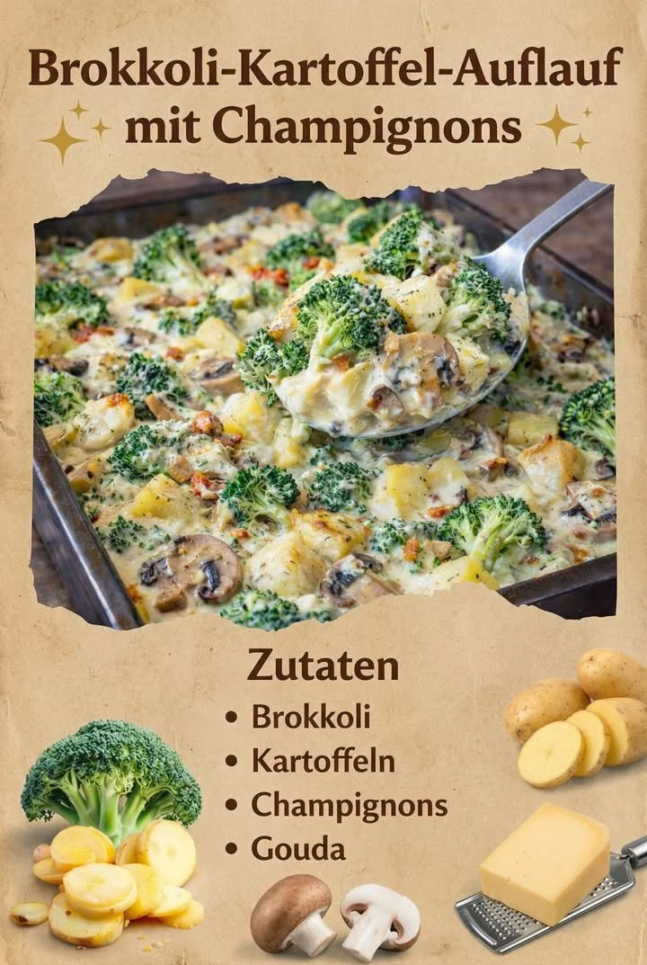 Cremiges Gemüse-Gratin mit frischem Gemüse und Käse überbacken