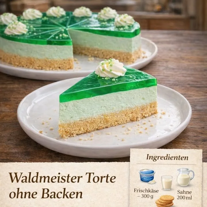 Frischer Kuchen ohne Backen mit bunten Früchten und Sahnetopping