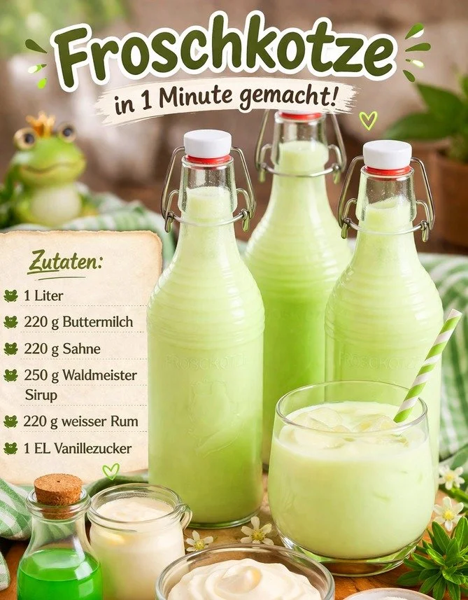 Schnelles und leckeres Rezept für Froschkotze, zubereitet in nur einer Minute.