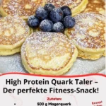 High Protein Quark Taler als gesunder Fitness-Snack