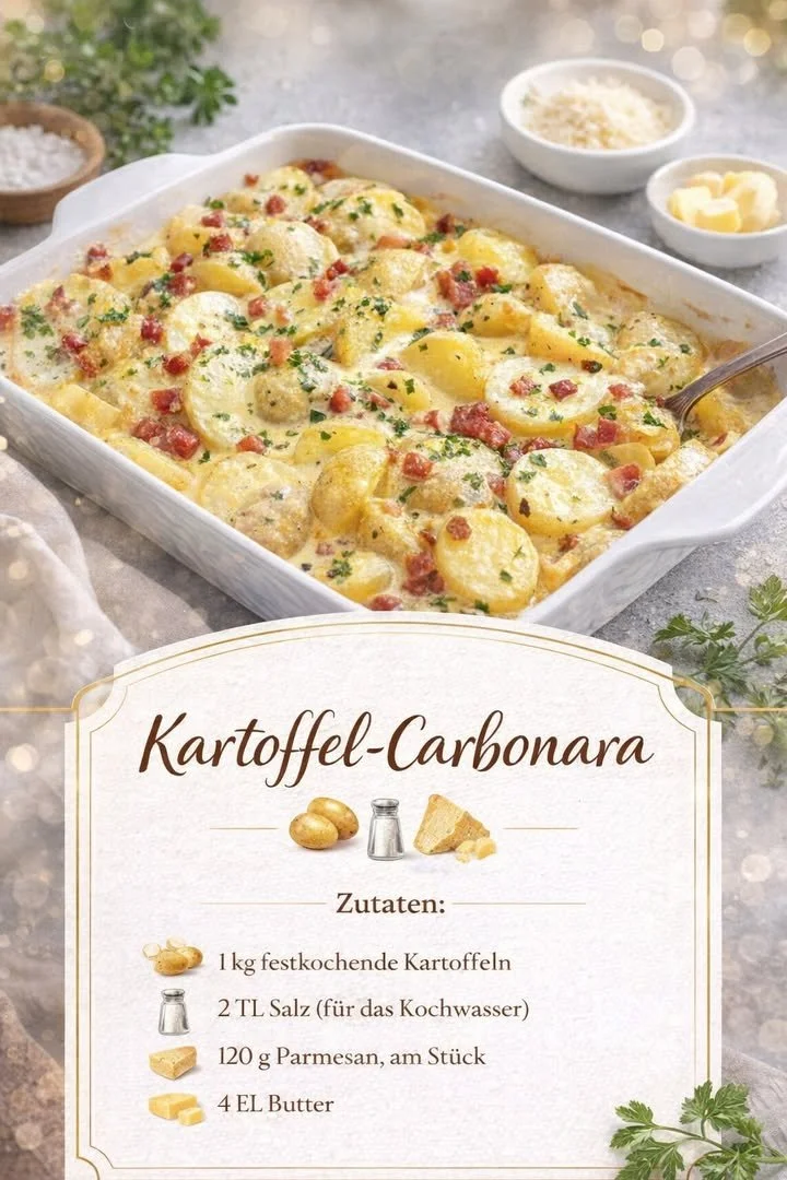 Kartoffel-Auflauf mit Speck und Käse, ein köstliches Rezept für besondere Anlässe.