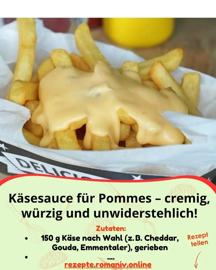 Käse Sauce für Pommes in einer Schüssel
