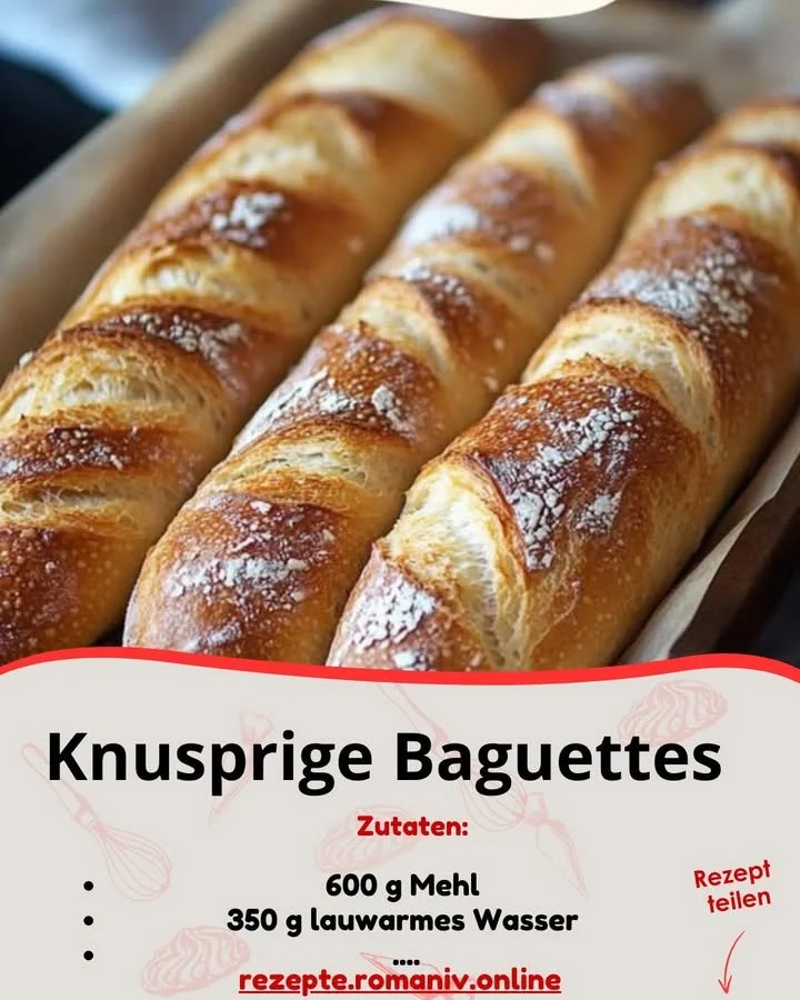 Frische, knusprige Baguettes auf einem Holzbrett, ideal zum Genießen.
