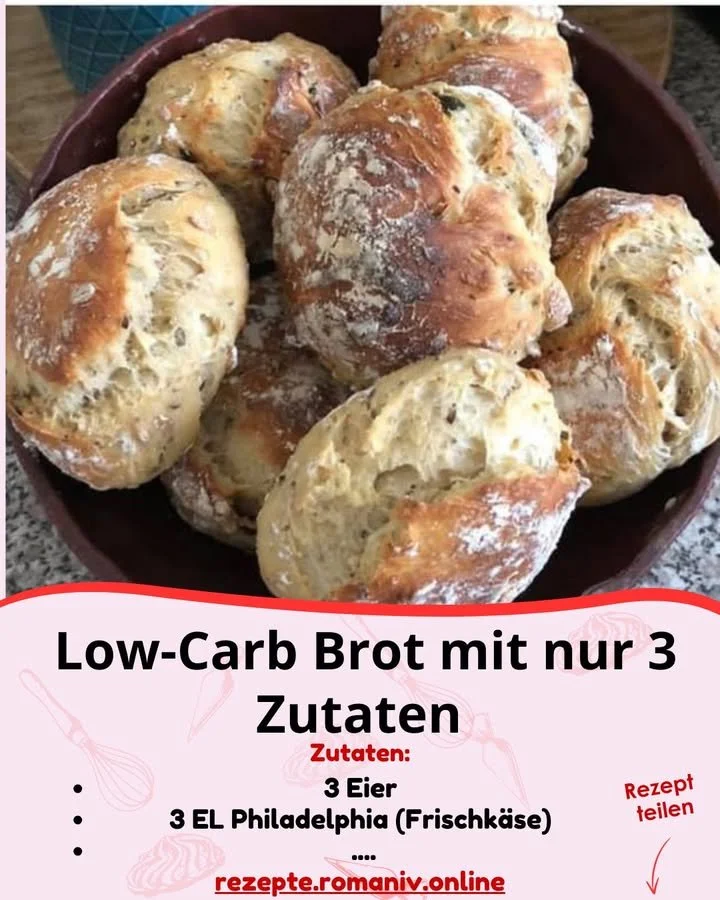 Low-Carb Brot Rezept mit 3 Zutaten – WolkenBrot