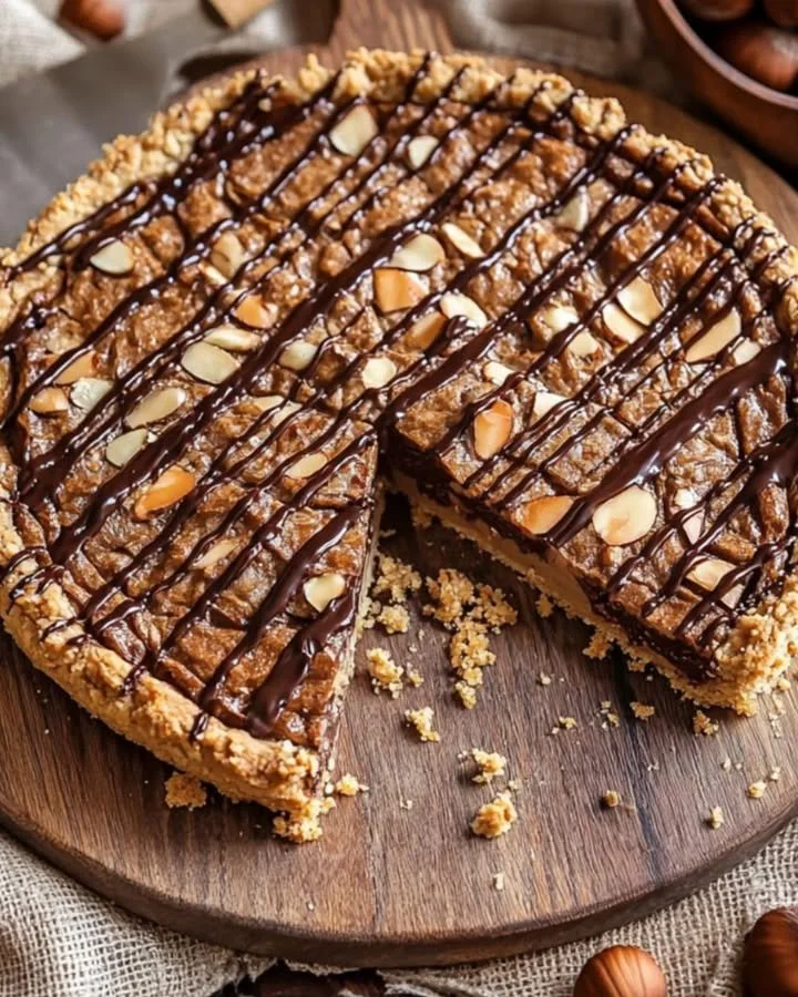 Nussecken-Kuchen, ein köstlicher Snack mit Nüssen und Schokolade