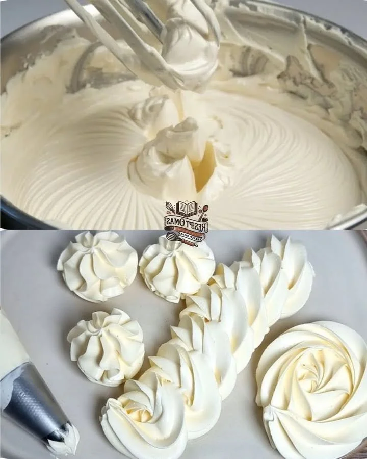 Perfekte Buttercreme für Torten und Cupcakes in einer dekorativen Schüssel
