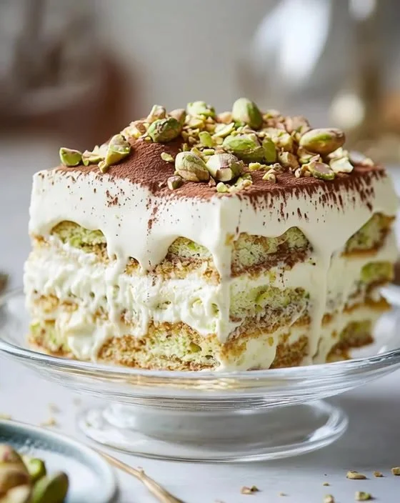 Pistazien-Traum-Tiramisu mit Pistazien und Kaffee-Schichten