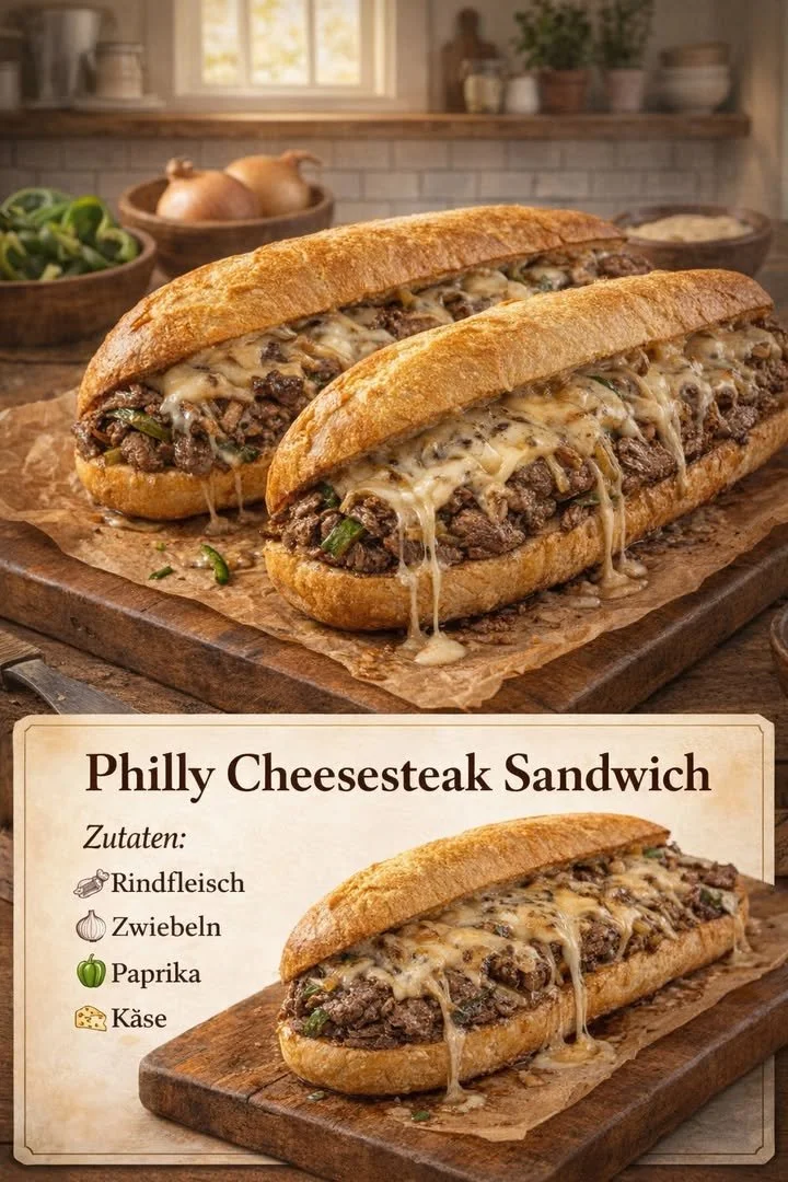 Leckeres Sandwich mit frischen Zutaten auf einem Holzbrett