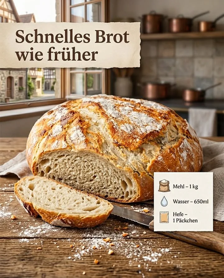 Frisches Brot mit knuspriger Kruste und weichem Inneren, der perfekte Genuss.