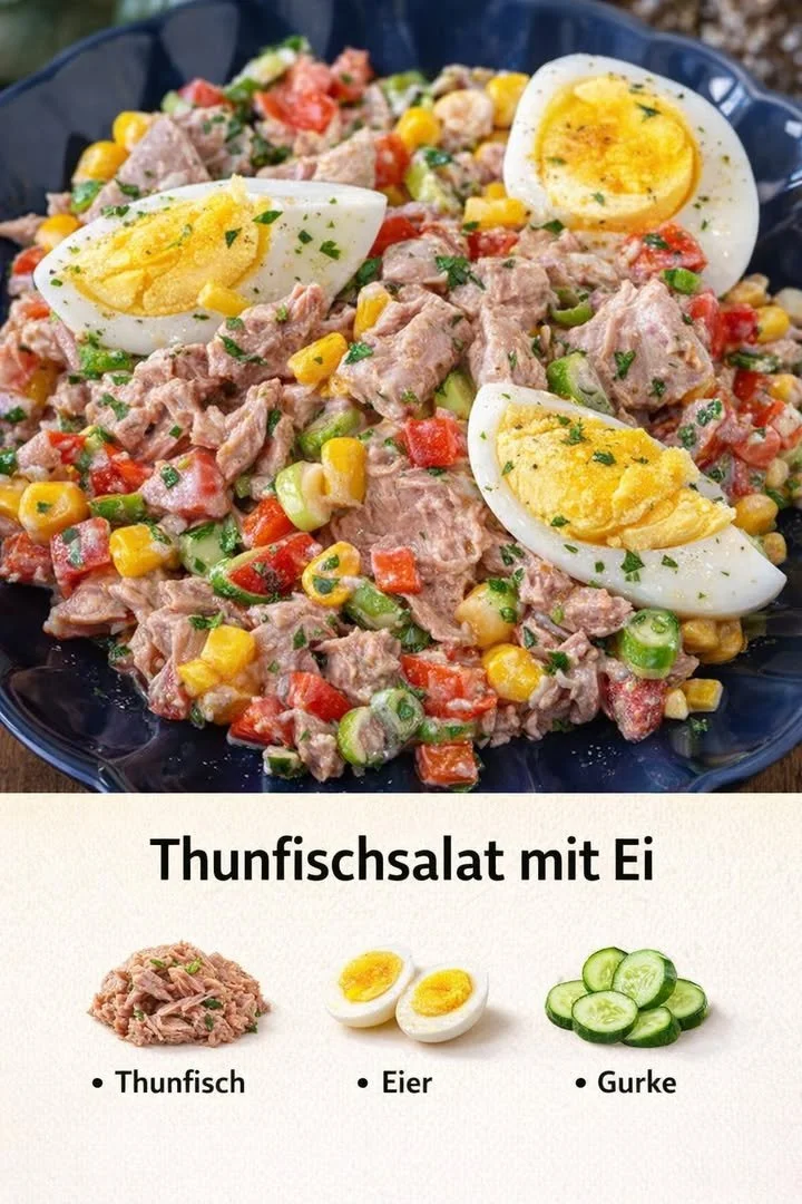 Frisch und leichtes Gericht auf einem Teller, ideal für Mittagessen oder Abendessen.