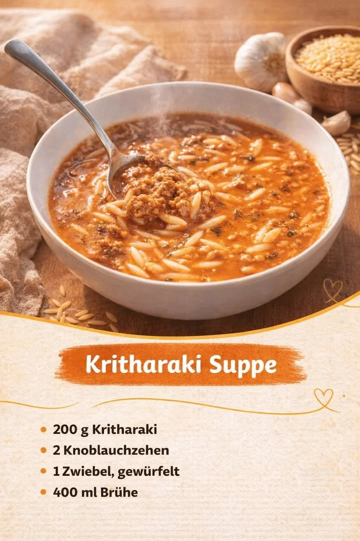 Schüssel mit dampfender warmer Suppe aus frischen Zutaten