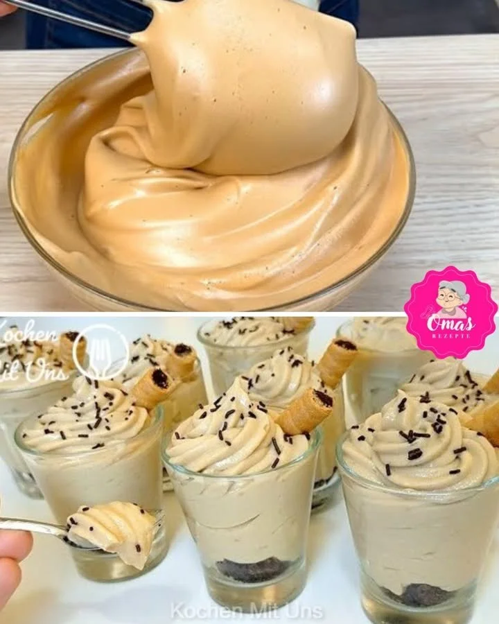Schnelles Rezept für eine cremige Cappuccino-Creme in 3 Minuten