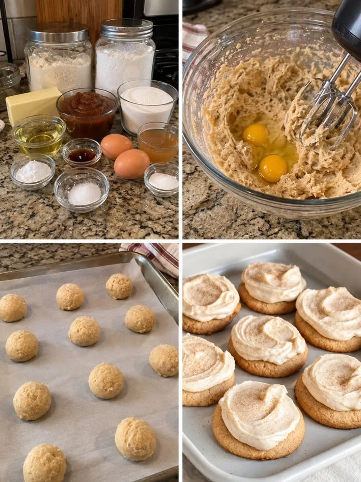 Apfelbutter-Zuckerplätzchen mit 5-Minuten-Glasur auf einem Teller