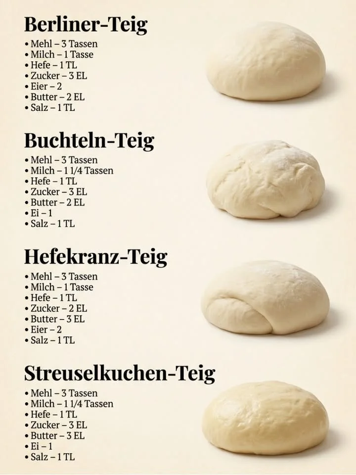 Traditioneller Berliner-Teig für süße, gefüllte Berliner
