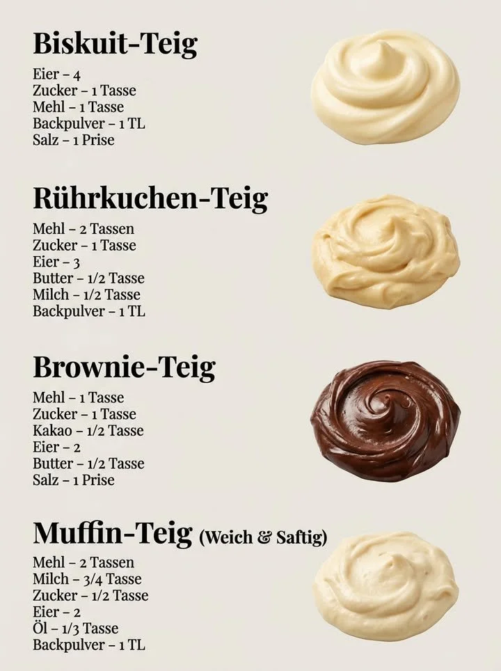 Biskuit-Teig in einer Schüssel, bereit zum Backen für leichte Kuchen.