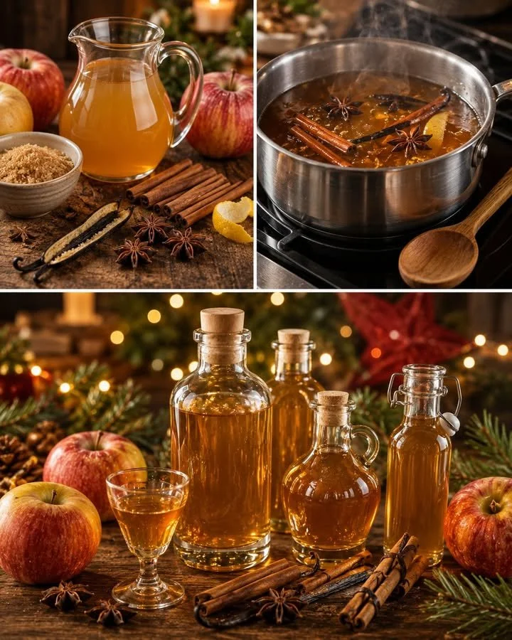 Leckeres Bratapfelkirsch-Dessert mit Äpfeln und Kirschen