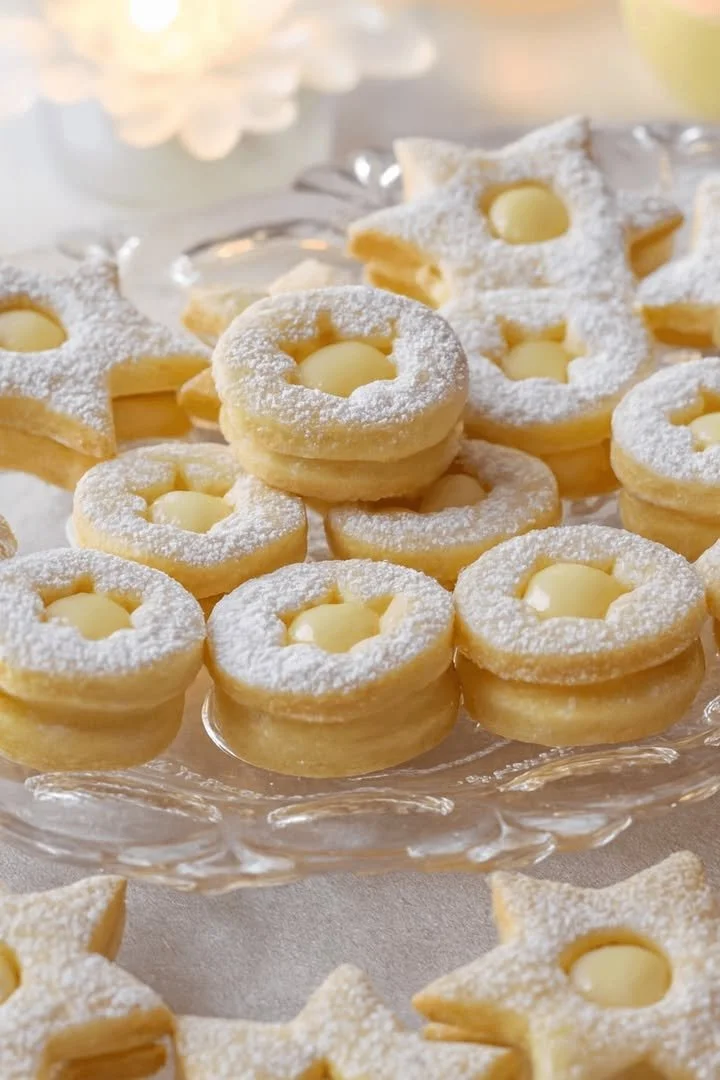 Leckere Eierlikör-Plätzchen auf einem Teller
