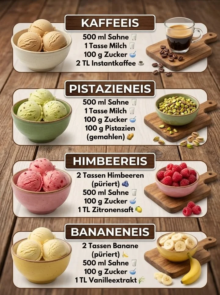 Eiscreme Rezept ohne Eismaschine – leckere und einfache Zubereitung