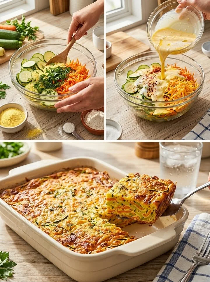 Herzhafter Zucchini-Auflauf aus frischen Zutaten, perfekt für jede Mahlzeit.