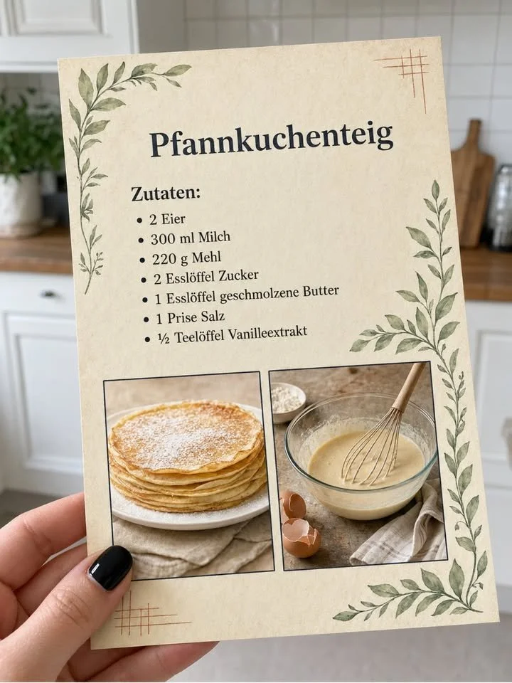 Pfannkuchenteig Rezept für leckere Pfannkuchen