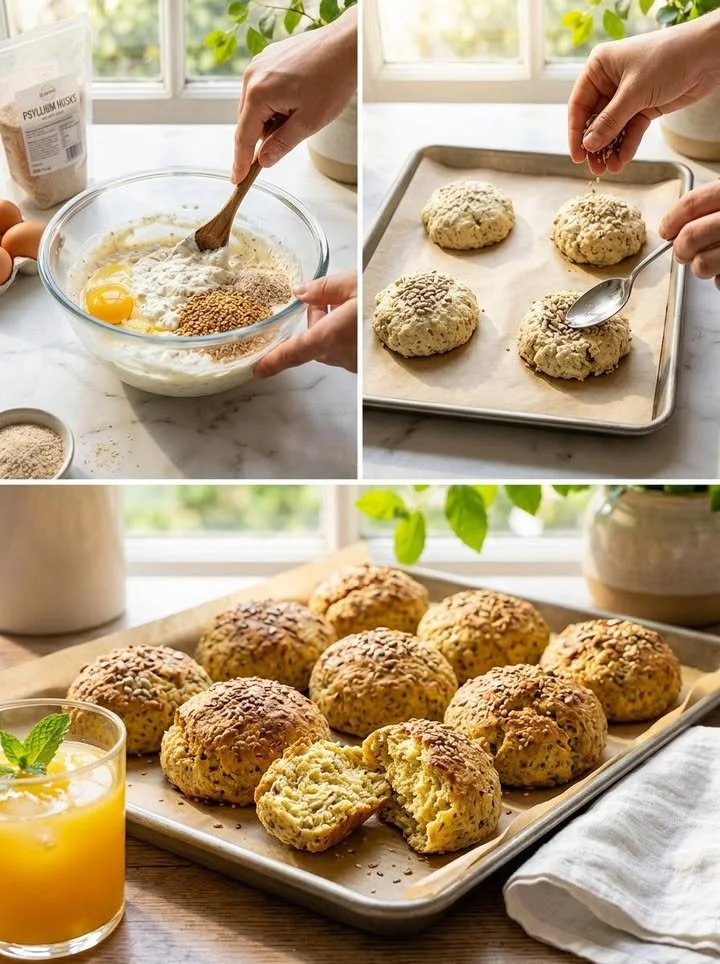 Leckere Quark-Wölkchen auf einem Teller, ideal für Desserts.