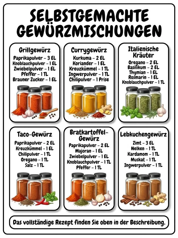 Kreative selbstgemachte Gewürzmischungen für eine geschmackvolle Küche