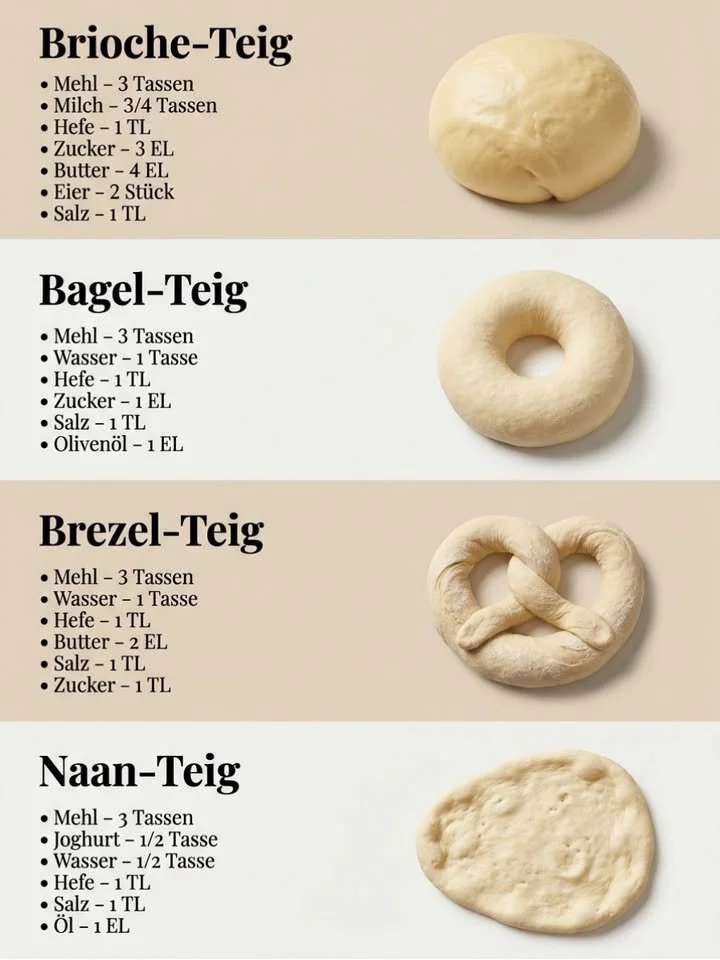Selbstgemachter Brezel-Teig für frische Brezeln zu Hause