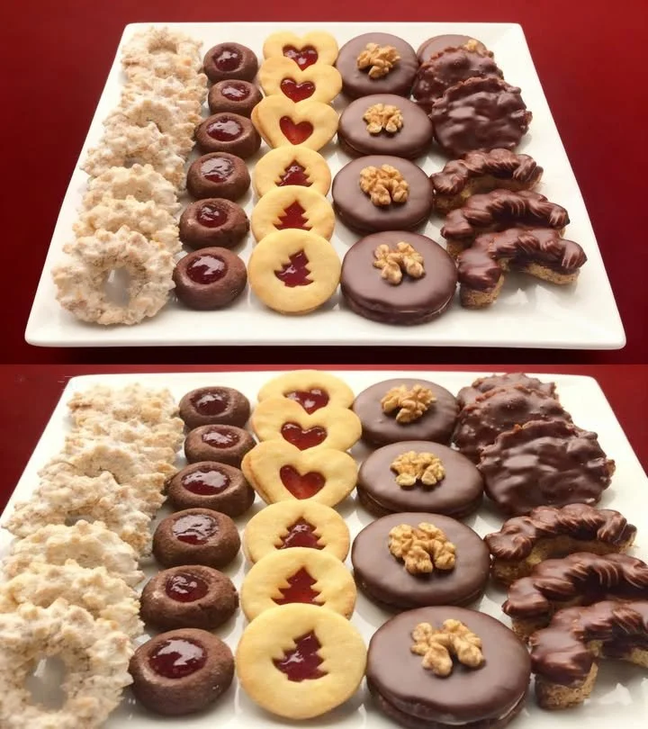 Bunte Auswahl an Plätzchen für festliche Anlässe und zum Naschen.